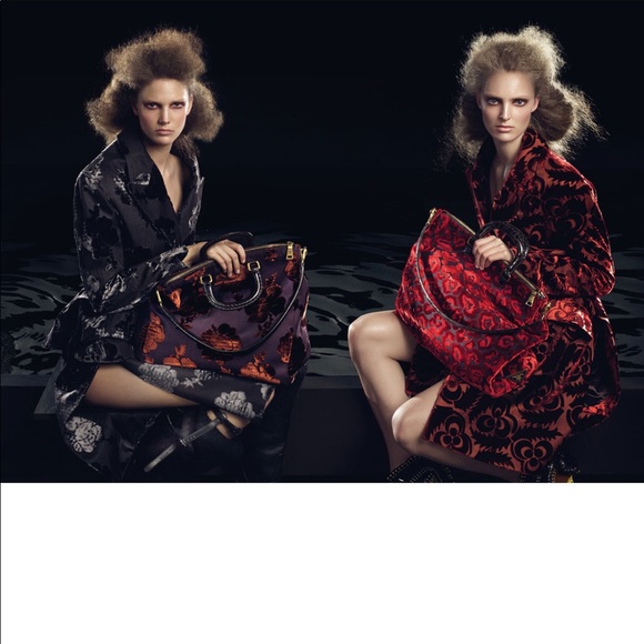 Prada Velluto leather and velvet jacquard purse - Picture 2 of 16